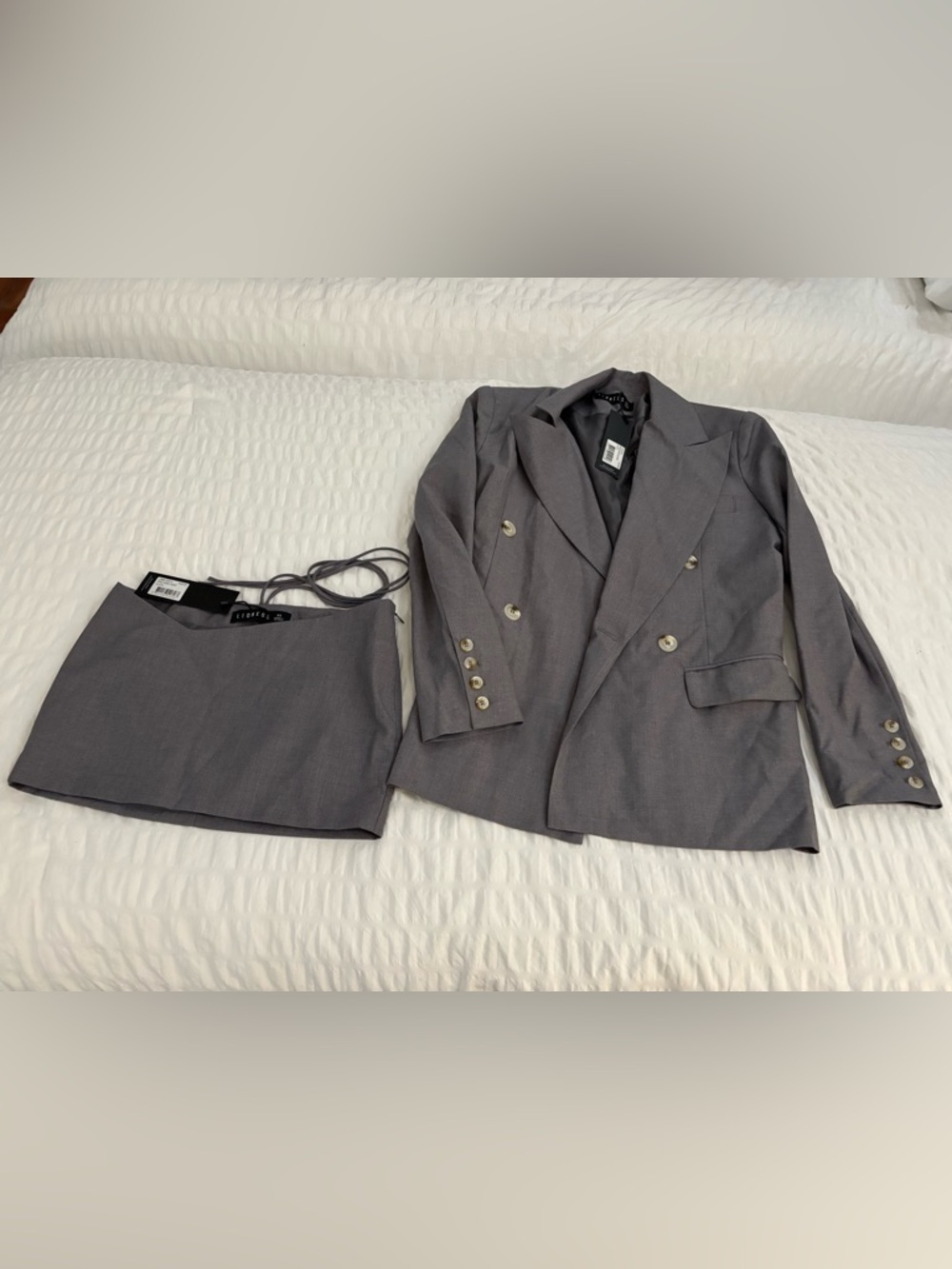 Lioness Oversized Double-Breasted Blazer & Matching mini Skirt